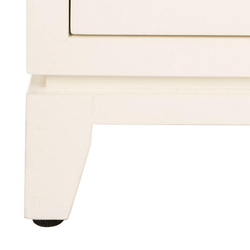 Nigel 2 Door 1 Drawer Chest - White/Brass - Safavieh.