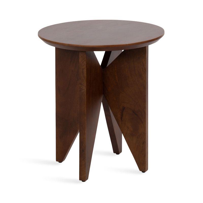 Kate and Laurel Faiza Wood Side Table, 18x18x20, Walnut Brown
