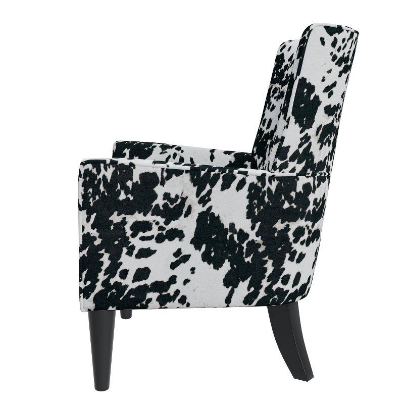 Handy Living Dakotah Flared Cow Print Armchair