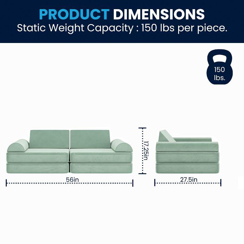 Flash Furniture Marlowe Modular Kids Play Couch with 6 Soft Foam Sectional Sofa Pieces