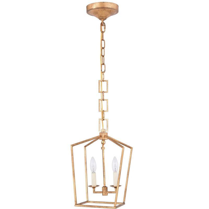 Elegant Lighting Denmark 2 light Golden Iron Pendant