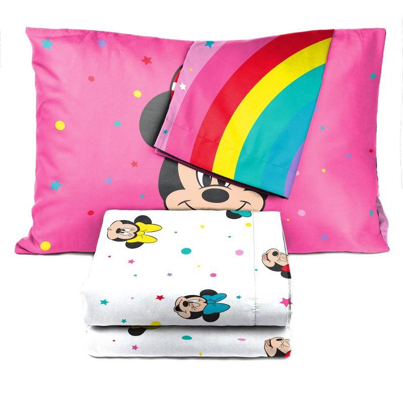 Sunny Side Up Disney Minnie Mouse Rainbow Dots Sheet Set