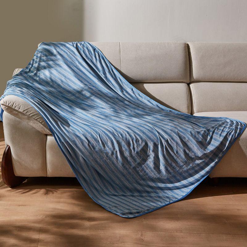 Catalonia Reversible Cooling Blanket, Lightweight Summer Comforter for Hot Sleepers, Silky Soft Summer Duvet Throw Size, 50 x 60 inches, Soft Breathable