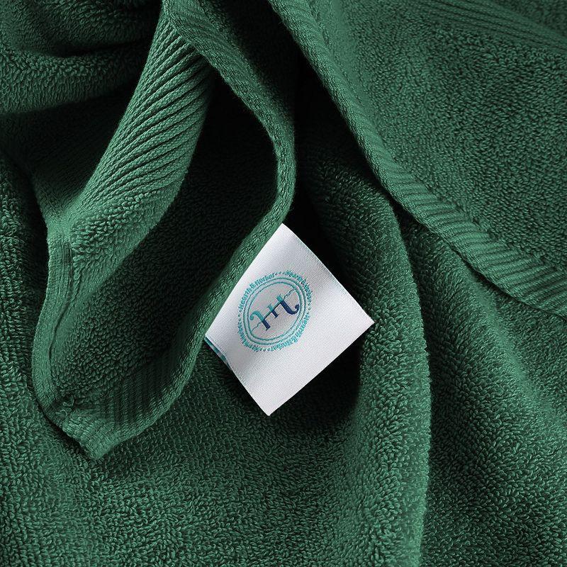 Hearth & Harbor Bath Towels for Bathroom, Ultra Soft & Highly Absorbent 6 Piece Bath Towel Set - Hunter Green