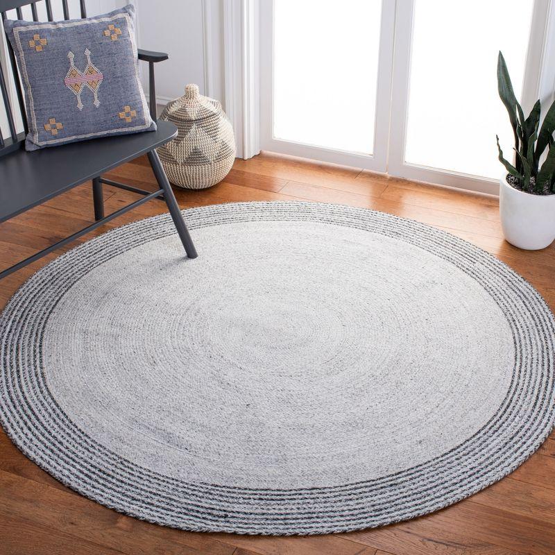 Cape Cod CAP223 Hand Woven Area Rug - Grey/Charcoal - 7' round - Safavieh.
