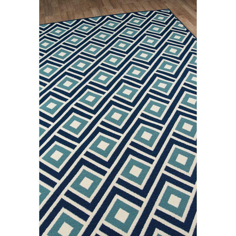 Indoor/Outdoor Blue Squares Rug