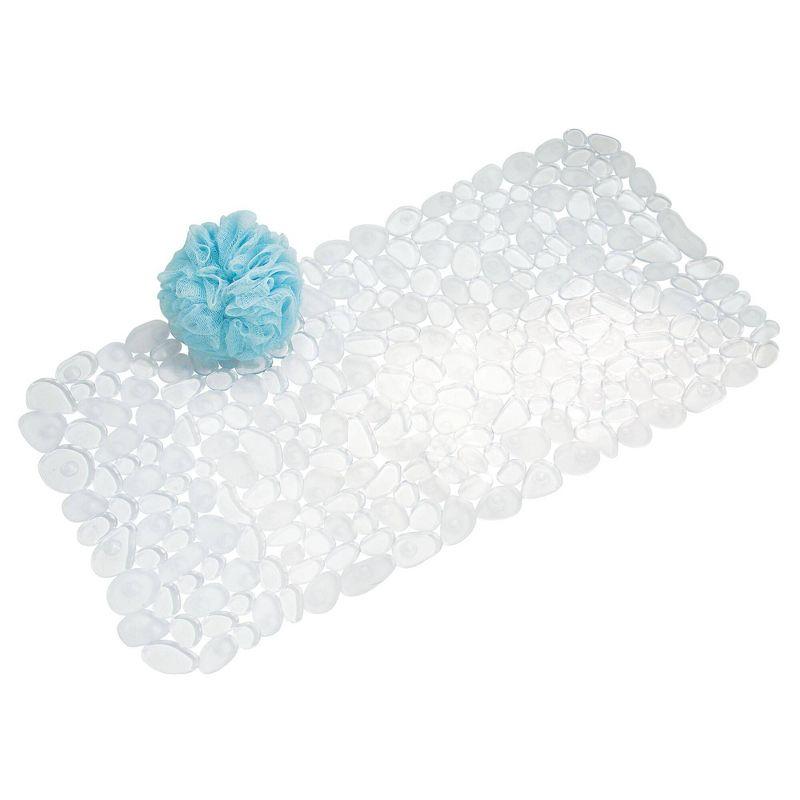 Clear Pebblz Suction Non-Slip Bath Mat for Shower Stall