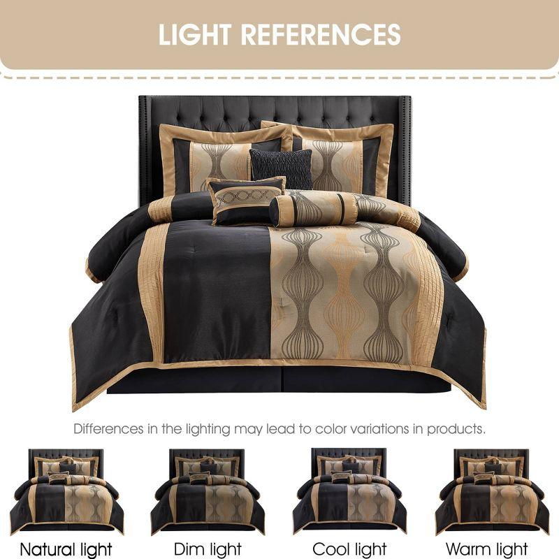 Nanshing 7pc California King Kath Comforter Set Silver