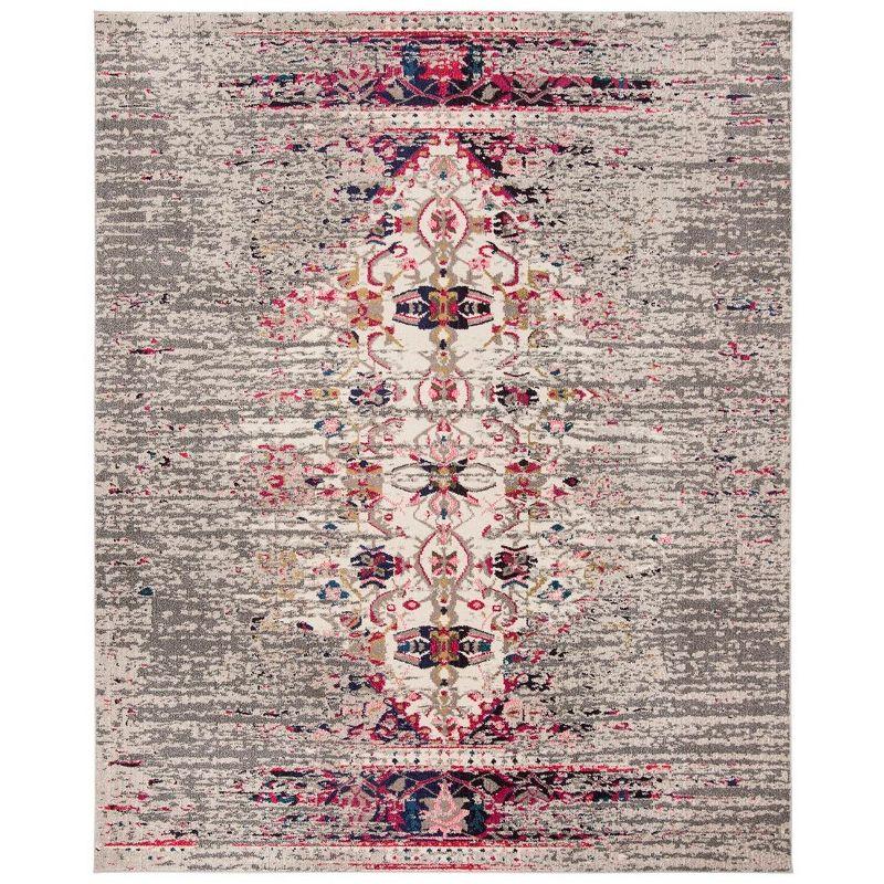 Monaco MNC209 Power Loomed Indoor Area Rug - Grey/Ivory - 8'x11' - Safavieh.