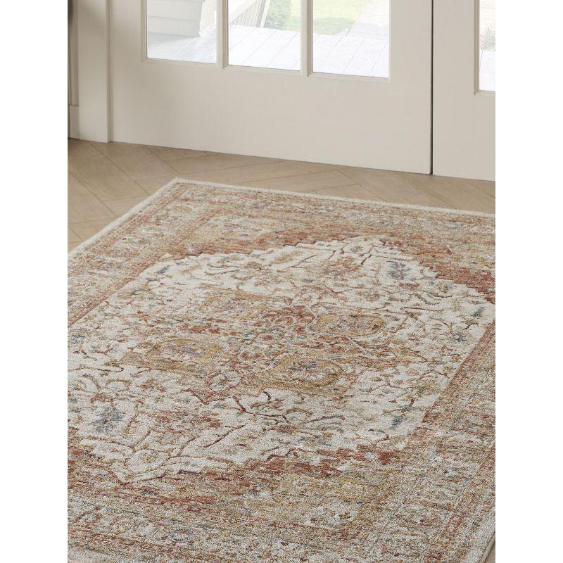 Nourison Petra Vintage Medallion Indoor Rug Iv Rust 3'11" x 5'11"
