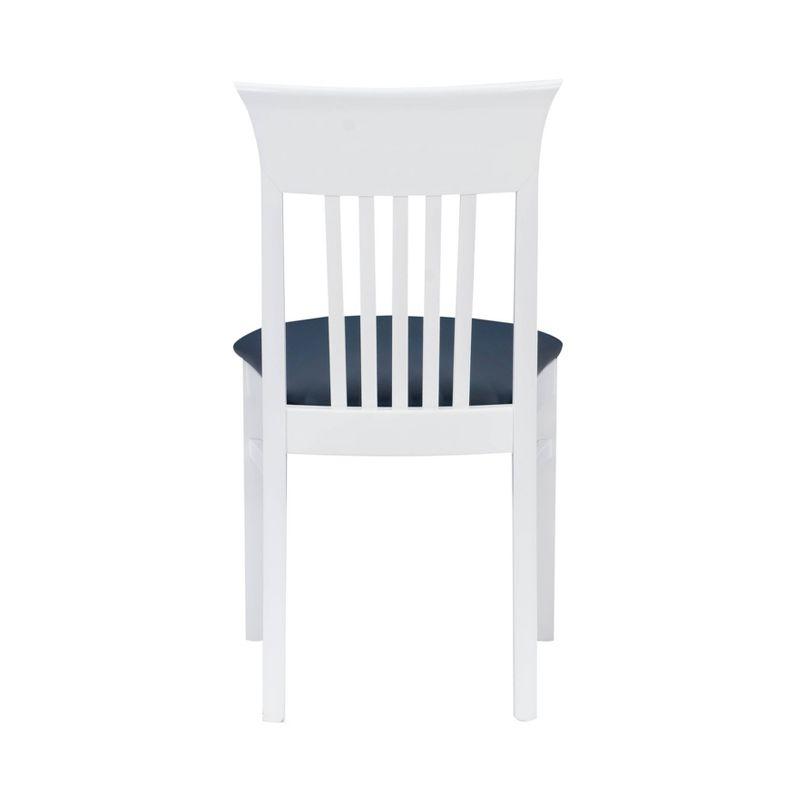 Michalyn Polyurethane Slat Back Side Chair in White