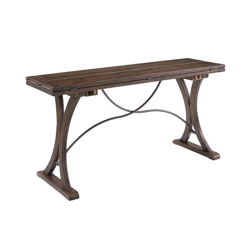 Camden Folding Top Extendable Dining Table Dark Brown - Picket House Furnishings