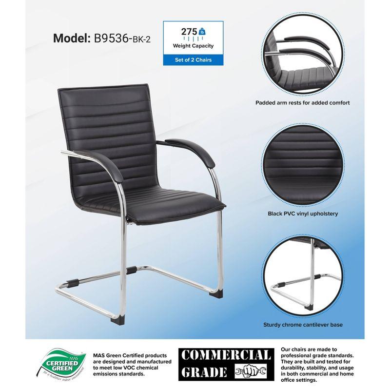 Set of 2 Vinyl Side Chair - Boss Office Products