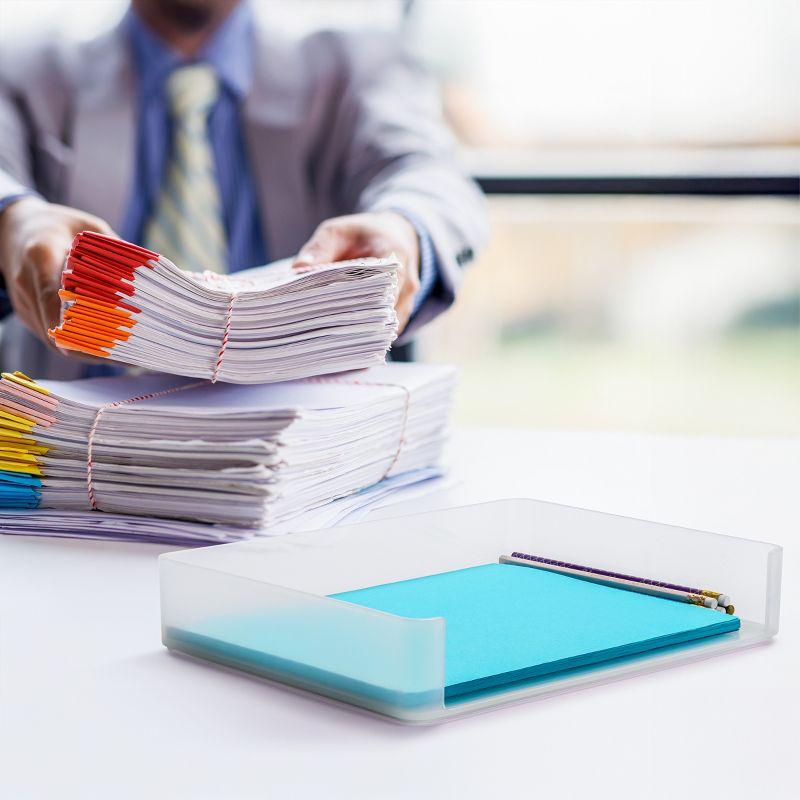 Sorbus 9.4" x 12.5" Plastic Paper Organizer - Stores mail, folders, printer paper, and more.