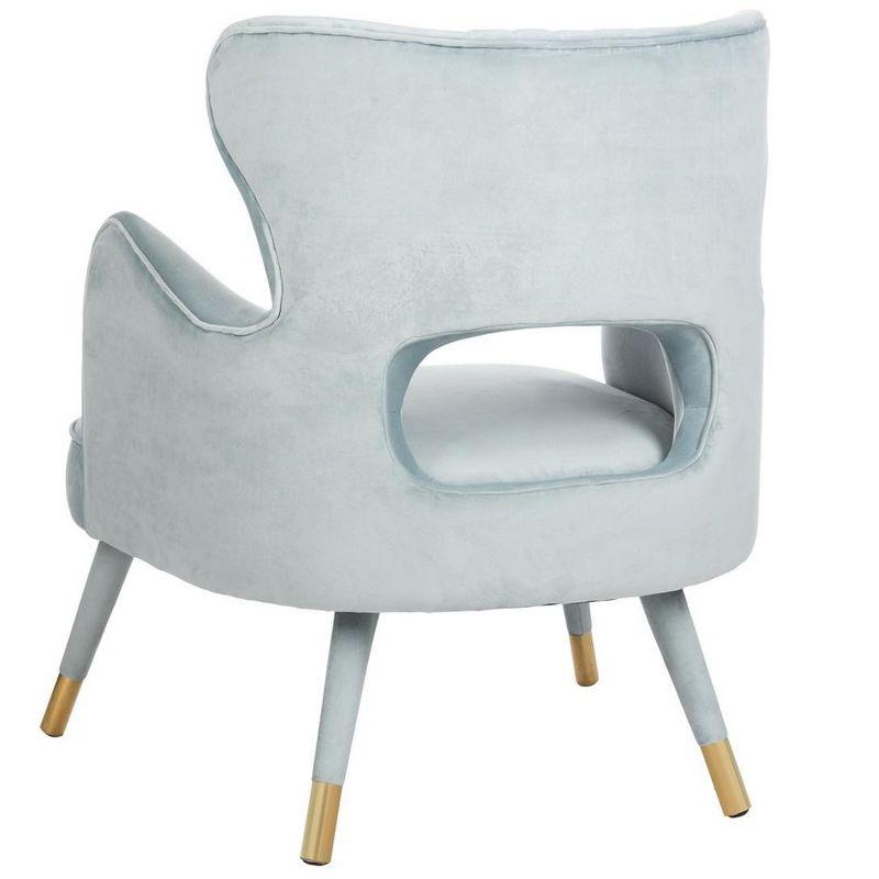 Blair Wingback Accent Chair - ACH4504 - Slate Blue/Gold - Safavieh