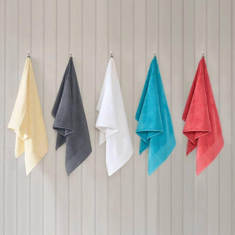 Breeze 6 Piece Wavy Border Zero Twist Cotton Towel Set