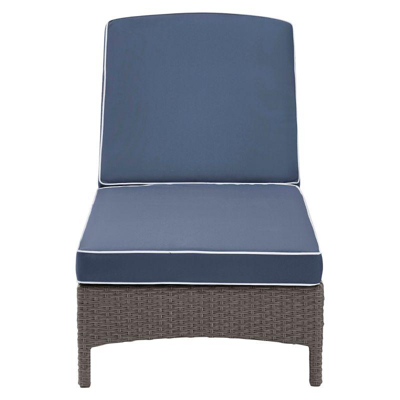 Palm Harbor Outdoor Wicker Chaise Lounge - Weathered Gray - Crosley