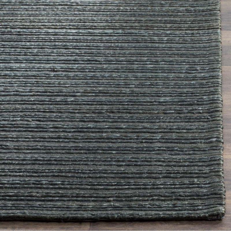 Cape Cod Dark Green Handwoven Cotton Area Rug 5' x 8'