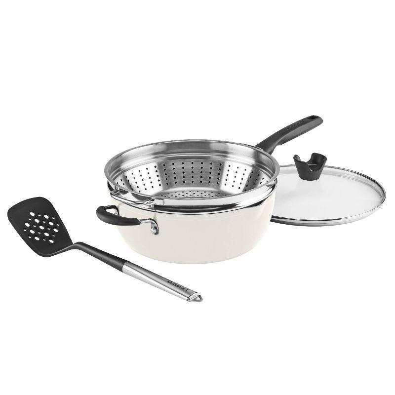 Cuisinart Preferred Pan 4 Piece Set (4.5 Qt. Multi-Purpose Pan with Cover, Steamer, Slotted Turner)