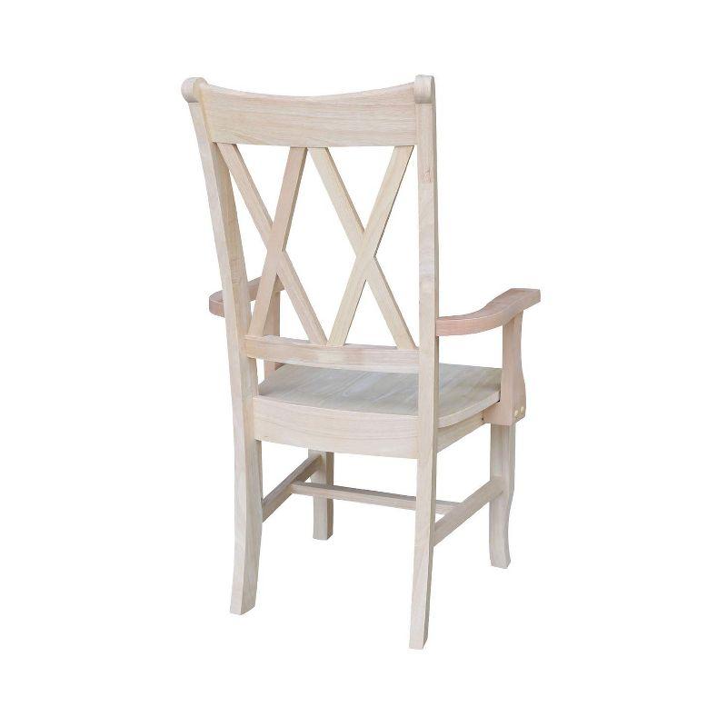 International Concepts Double X-Back Chair with Arms