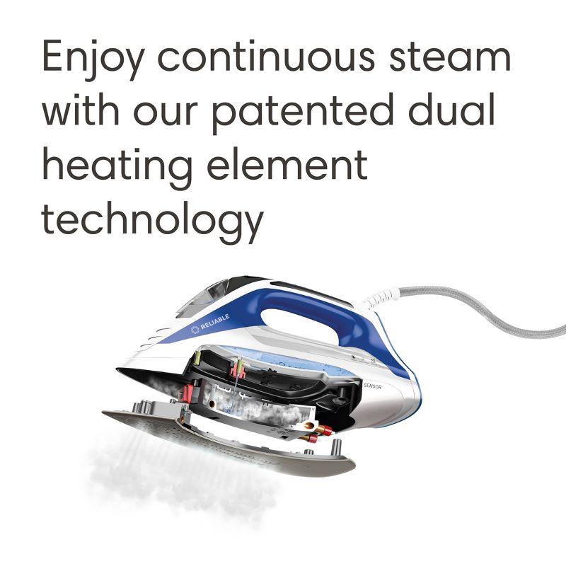 Reliable Corporation Reliable Velocity 1800W Home Steam Iron - Compact Vapor Generator Iron with Anodized Aluminum
