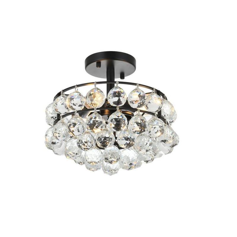 Elegant Lighting Savannah 12 inch flush mount in black