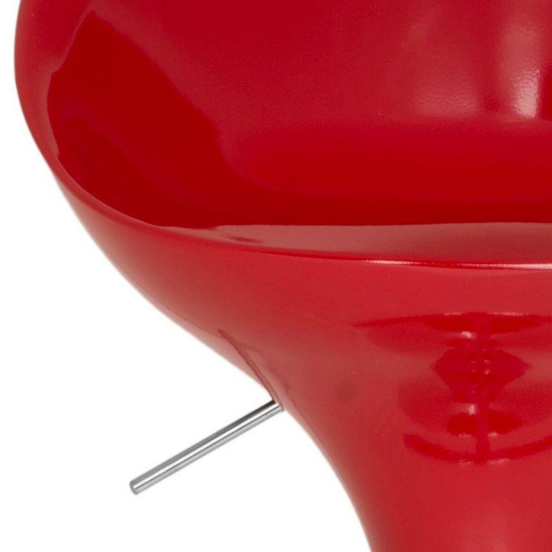 Zorab Swivel Bar Stool - Red - Safavieh