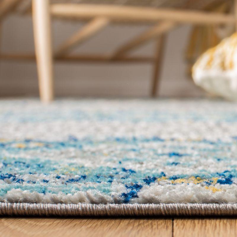 Madison MAD797 Power Loomed Area Rug - Grey/Turquoise - 6'7"x9'2" - Safavieh.