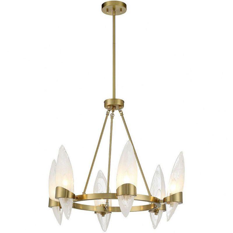 Nouvel 6-Light Chandelier in Warm Brass