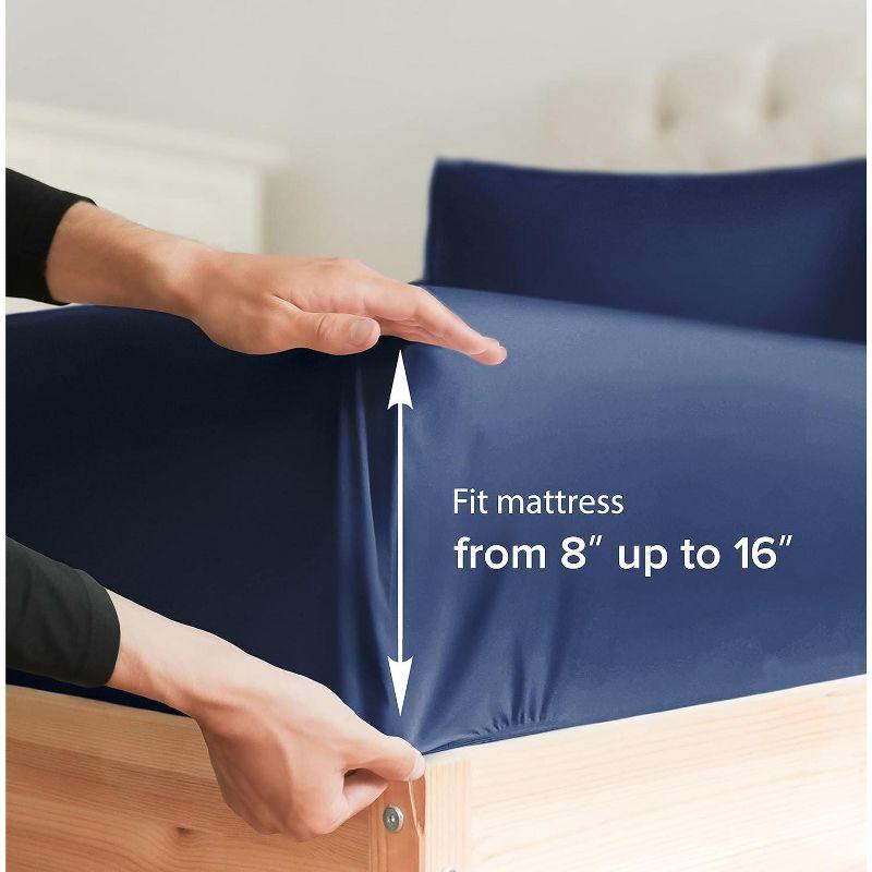 CGK Linens 4 Piece 100% Cotton 400 Thread Count Hotel Quality Bed Sheet Set