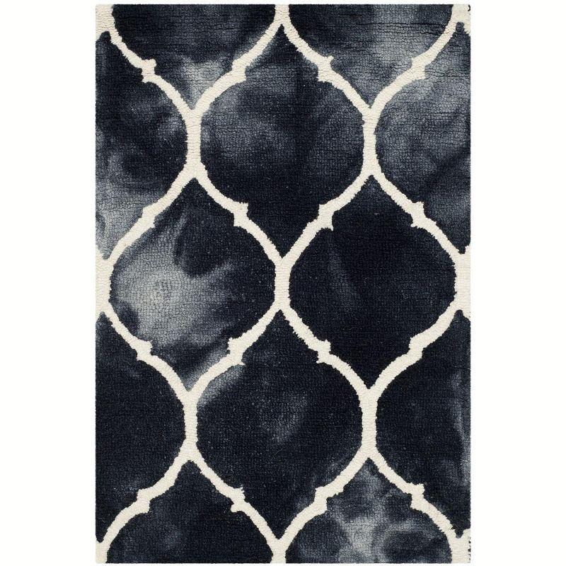 Dip Dye DDY685 Hand Tufted Indoor Accent Rug - Graphite/Ivory - 2'x3' - Safavieh