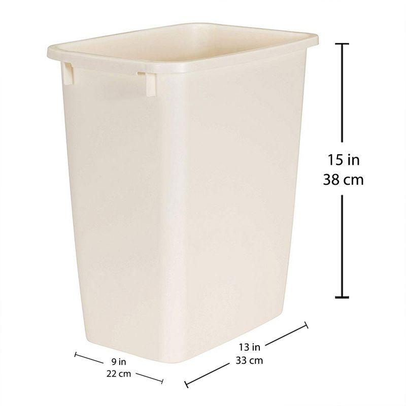 Rubbermaid Commercial Products Rubbermaid 21 Quart Kitchen, Bathroom, and Office Wastebasket Trash Can, Bisque