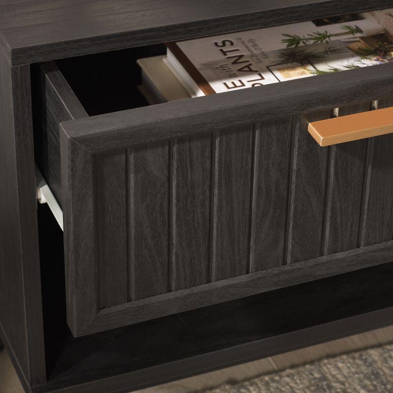 Axelle 1 Drawer Nightstand - NST9607 - Black/Black - Safavieh