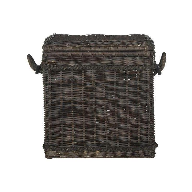 Sidonie Wicker Hamper - Dark Natural - Safavieh