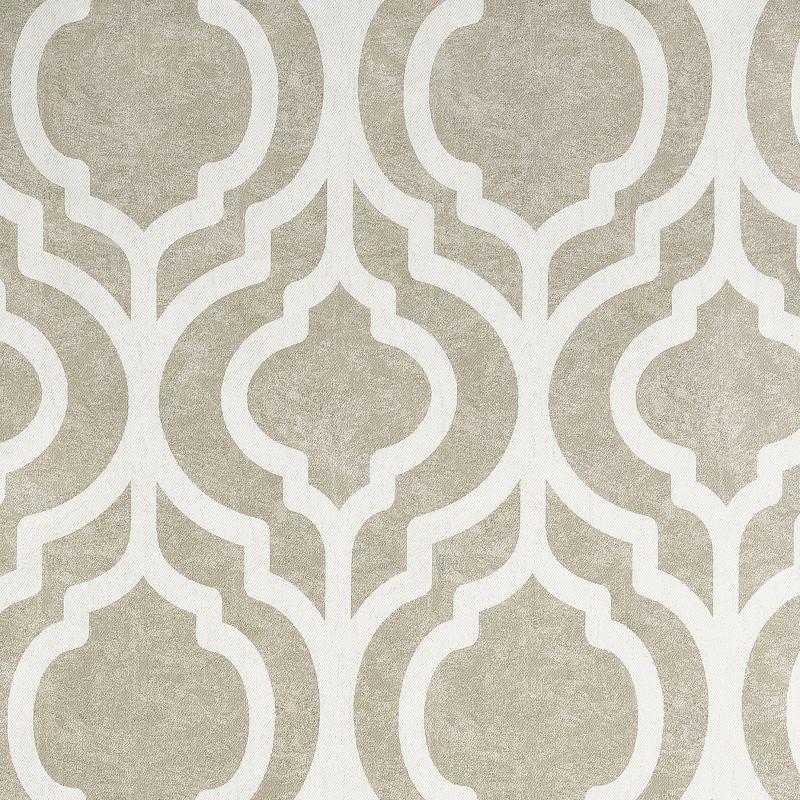 Sun Zero Eldon Gray Trellis Print Blackout Grommet Curtain Panel