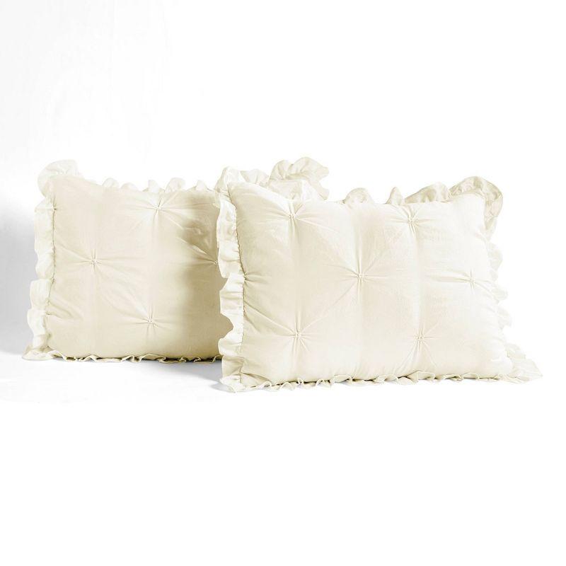 Lush Décor Ravello Pintuck Ruffle Skirt Bedspread & Sham Set