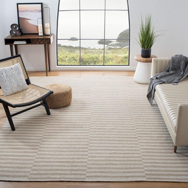 Coastal Charm Gray Cotton 8' x 10' Flat Weave Area Rug