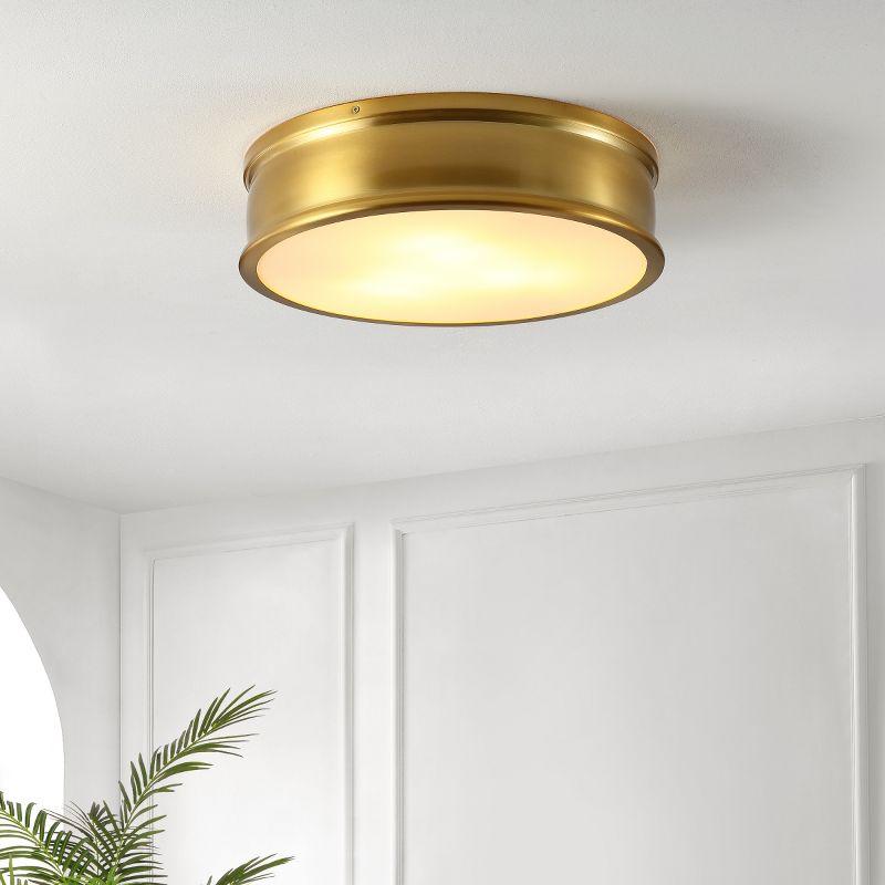 Adria 3 Light 16.5" Flush Mount - FLU4080 - Brass - Safavieh