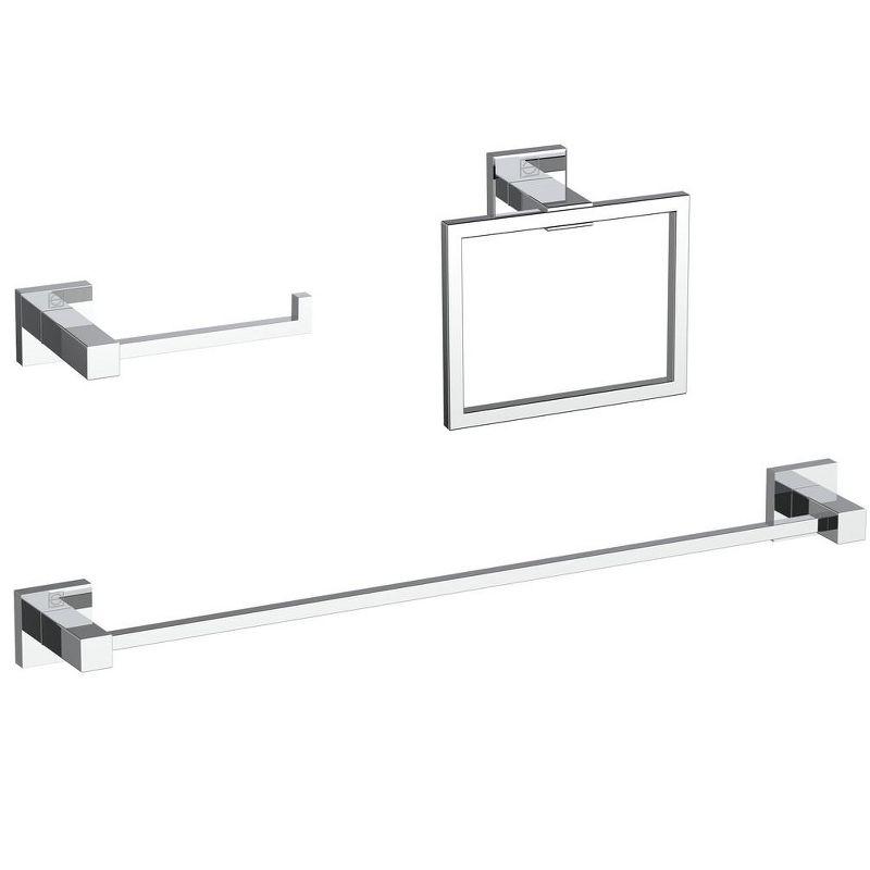 Elegant Lighting HWB-12S3RPCH Isla 3 - Piece Bathroom Hardware Set