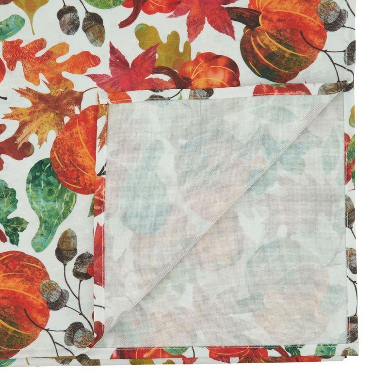 Autumn Pumpkin Foliage Polyester Table Runner