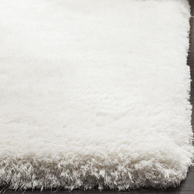 Luxe Shag SGX160 Hand Tufted Indoor Area Rug - Ivory - 6'x6' - Safavieh
