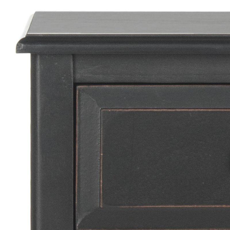 Everly Drawer Side Table - Black - Safavieh.