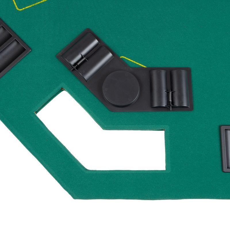 Trademark Poker 8-Player Folding Poker Table Top – 48" Wood Topper – Blackjack Table with Built-In Cupholders and Chip Trays