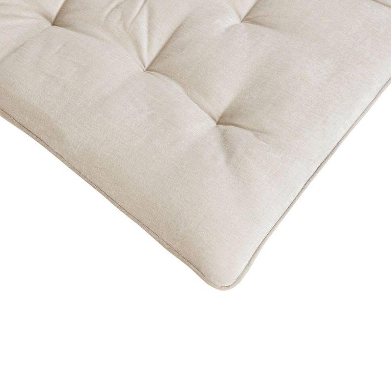 Ivory Chenille Tufted Lounge Floor Pillow Cushion