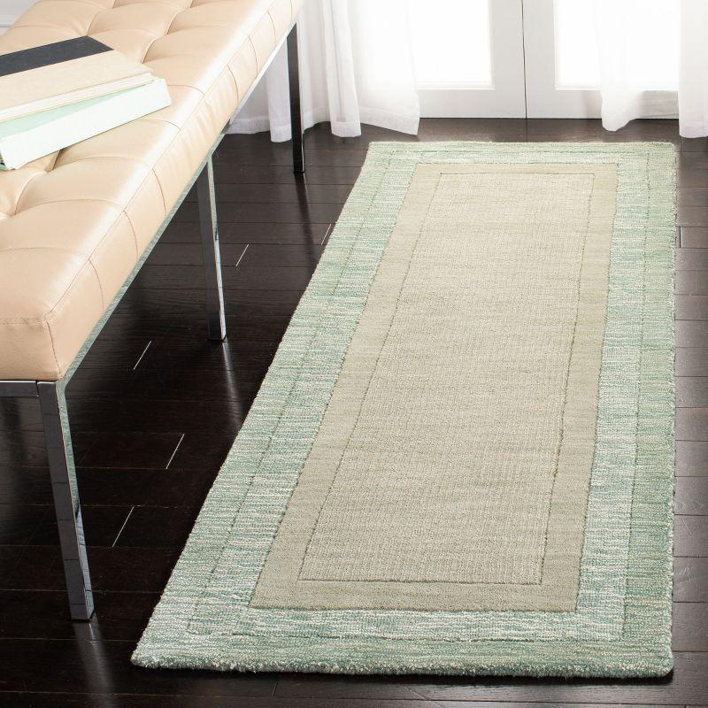 Impressions IM821 Hand Loomed Runner Rug - Green/Beige - 2'3"x8' - Safavieh