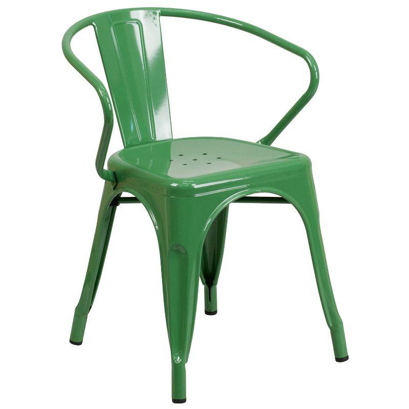 Flash Furniture Hucheson Metal Indoor-Outdoor Chair with Arms