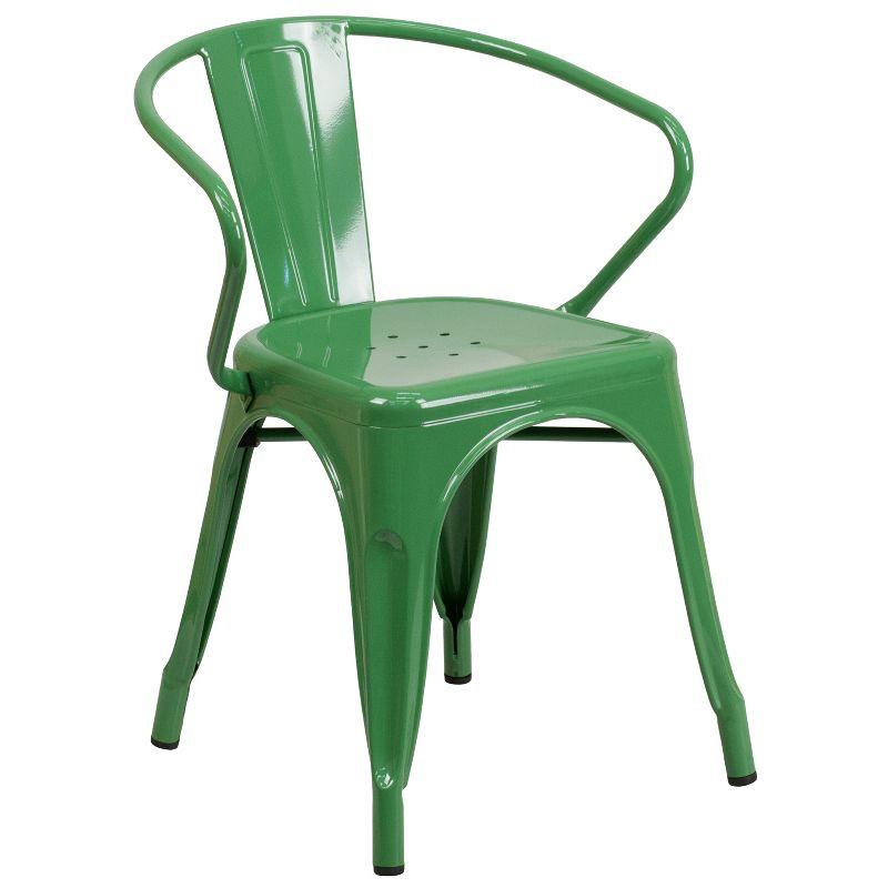 Hucheson Metal Indoor-Outdoor Chair with Arms