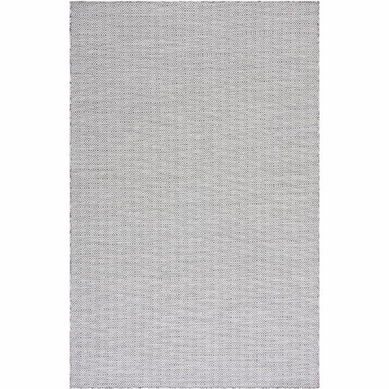 Hampton HTN230 Power Loomed Indoor/Outdoor Area Rug - Ivory/Black - 8'x10' - Safavieh.