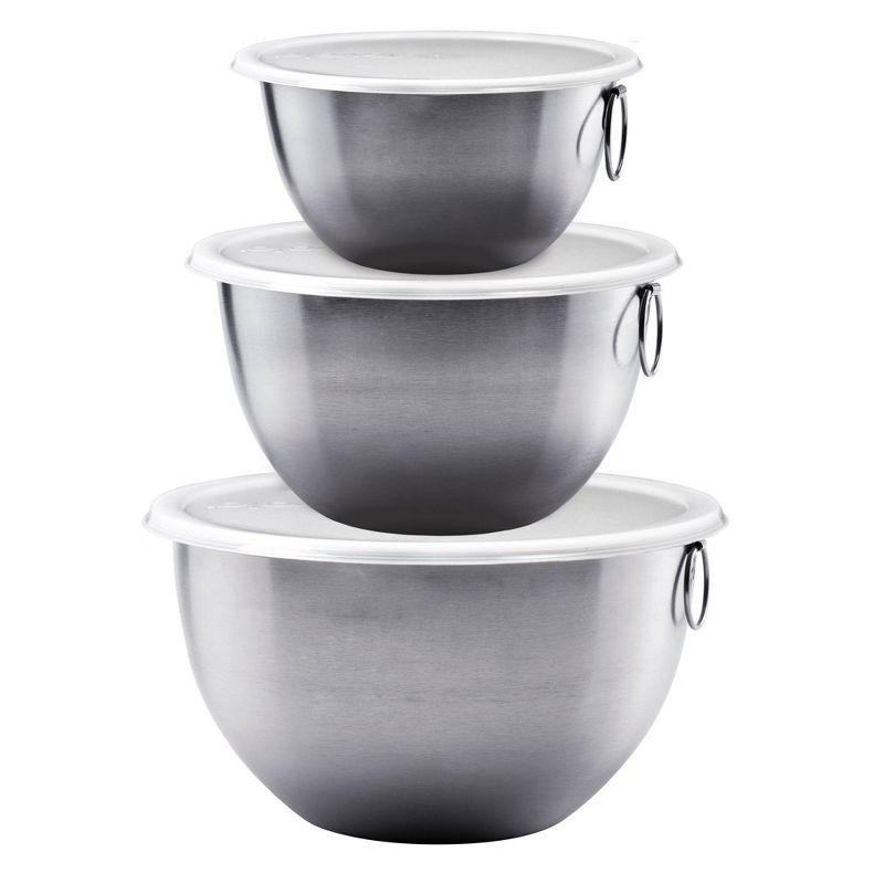 Stainless Steel Mixing Bowls Set with Lids, 3-Piece