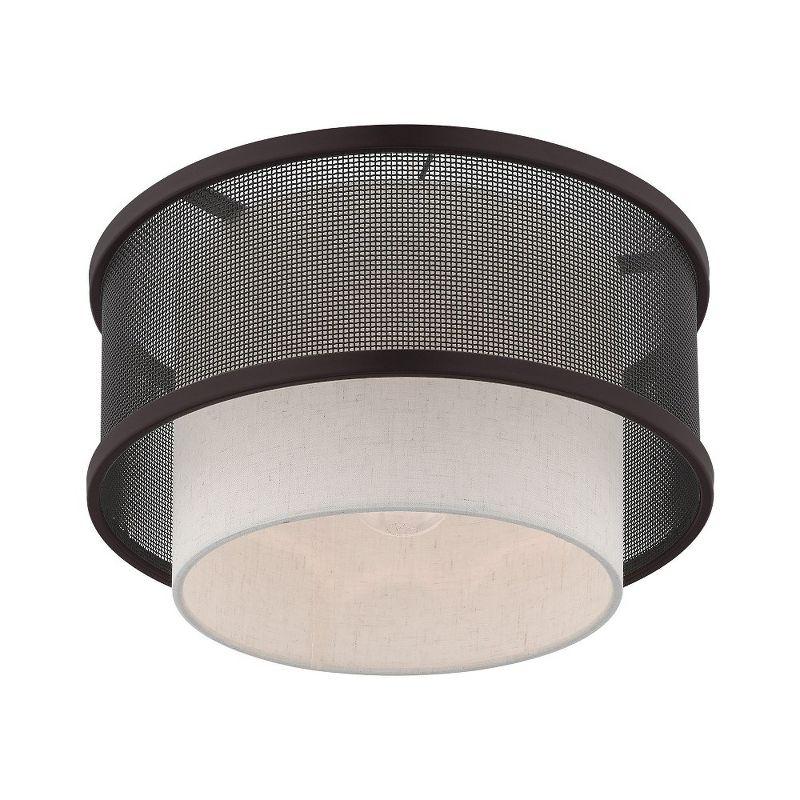 Livex Lighting Braddock 1 - Light Flush Mount in  Bronze